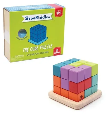 Obrázok produktu pre Drevený 3D farebný kockový puzzle, Svoora