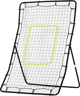 Produktbild von HOMCOM Kickback Rebounder Tor Rückprallwand Netz Stahl 75x126cm Schwarz