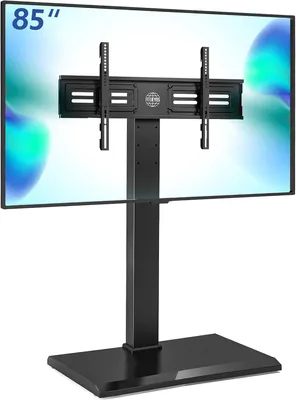 Produktbild von Stabiler TV-Stand aus Metall für Fernseher von 50-85 Zoll – Schwenkbar und höhenverstellbar, für maximal 50 kg, VESA-Standard 800x400 mm, Schwarz