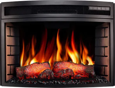 Image de Cheminée électrique ArtiFlame AF25 Panoramic - Cheminée électrique encastrable avec chauffage 1600 W, effet de flammes 3D réaliste, éclairage LED, télécommande, noir