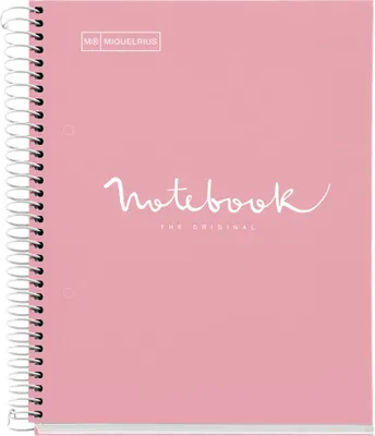 Produktbild von MIQUELRIUS Collegeblock "Notebook EMOTIONS" DIN A4 rosa kariert 160 Blatt