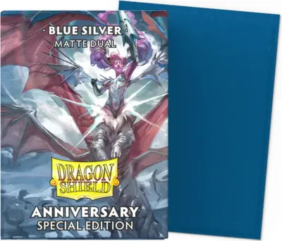 Obrázok produktu pre Dragon Shield Standard Size Dual Matte Sleeves - Anniversary Special Edition Blue Silver (100 obalov)