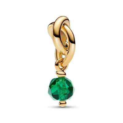 Image de Pandora Pendentif Charm Cercle Éternel Vert Mai Doré 763462C05