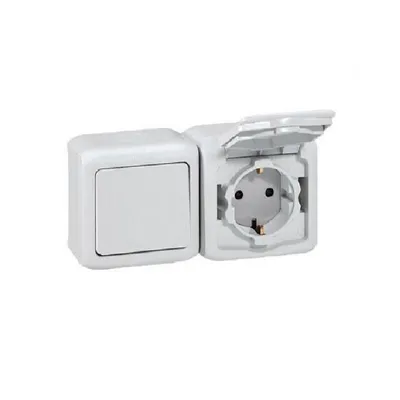 Image de Forix Legrand Double contact Shuko pour montage à l'extérieur - Blanc