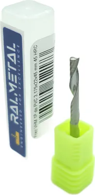 Obrázek produktu pro Fréza z plného karbidu, 1 břity, pro PVC a dřevo, 3,175 x 22 x 45 mm, 45 HRC