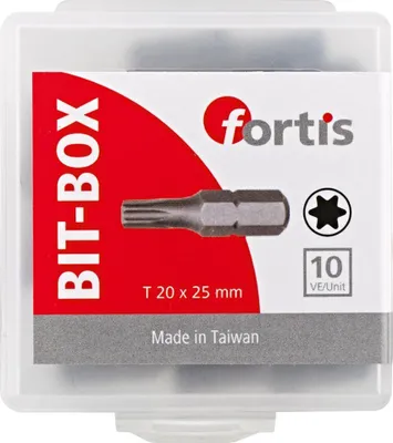 Produktbild von Fortis 4317784775441, 10 Stück(e), Torx, T20, 1/4", 25 mm