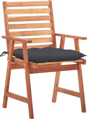 Produktbild von vidaXL Garten-Essstühle 3 Stk. mit Kissen Massivholz Akazie