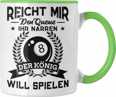 Produktbild von Trendation - Billard Tasse Geschenk Pool Spruch Geschenkidee Vater Opa Billard Profi (Grün)