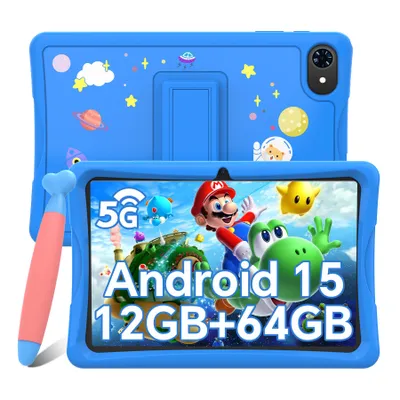 Produktbild von KOBONA-Tabwee K10 Kids 10.1" Rosa Tablet, Google Kids Space, 4GB+64GB, Android 15 WiFi Tablet für Kind mit Kindgerechte Hülle und Stift, 5000mAh