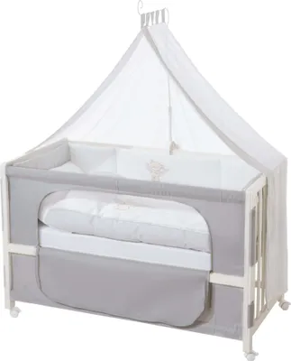 Zdjęcie produktu dla roba Roombed, łóżeczko dziecięce 60x120cm 'Heartbreaker', dostawka do łóżka rodziców, kompletne wyposażenie