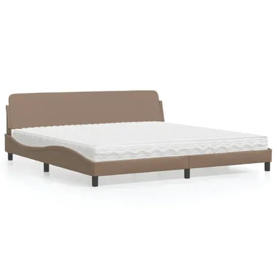 Produktbild von Bett mit Matratze "Dover" Cappuccino-Braun 200x200 cm Kunstleder