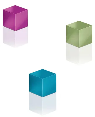 Neodym-Würfelmagnete 11 mm, 3 Stück, bunt