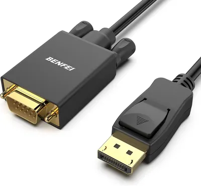 Produktbild von BENFEI DisplayPort auf VGA Kabel, 3 Meter, Einweg (DP DisplayPort Computer zu VGA Monitor), 1080P, Stecker zu Stecker