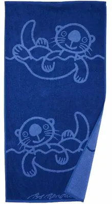 Produktbild von Bo Bendixen SeeotterBadetuch 70x140 cm dunkelblau, hellblau aus flauschigem Frottee