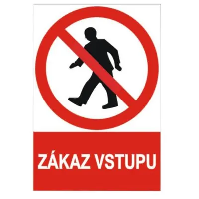 Zdjęcie produktu dla Znak bezpieczeństwa - plastikowy A4 "Zakaz wstępu"