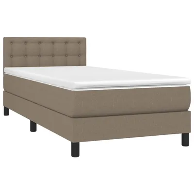 Produktbild von vidaXL Boxspringbett mit Matratze Taupe 90x200 cm Stoff