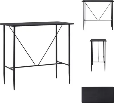Zdjęcie produktu dla vidaXL Stół barowy czarny 120 x 60 x 110 cm MDF - Stoły jadalniane