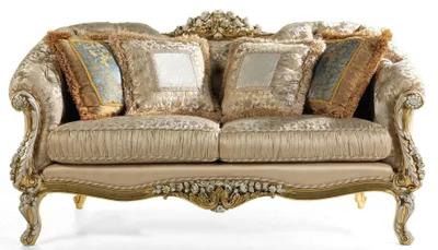 Produktbild von Chesterfield 2 Sitzer Polster Sofas Design Luxus Sofa Textil Couchen Möbel Neu