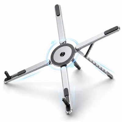 Produktbild von 3-in-1 Magnet-Laptopständer, höhenverstellbar & platzsparend tragbar, KI-generiertes Bild