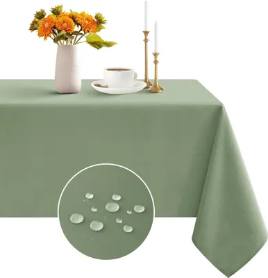 Obrázek produktu pro Romanstile ubrus zelený 80 x 80 cm kus stolu jarní velikonoční čtverec omyvatelný, vodoodpudivý ubrus ubrusy na malé jídelní stoly, bistro, kavárna, ven, na zahradu