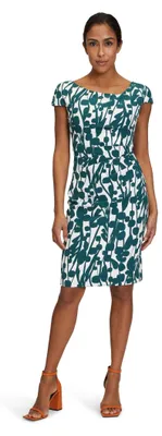 Produktbild von Vera Mont Damen Cocktailkleid Kurzarm 38, Cream/Dark Green