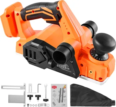 Obrázek produktu pro SucceBuy akumulátorový hoblík na dřevo, šířka záběru 82 mm, elektrický hoblík s bezkartáčovým motorem a 15000 ot/min, nastavitelná hloubka řezu pro přesné opracování dřeva, kompatibilní s 18 V akumulátorem (bez akumulátoru a nabíječky)