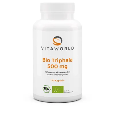 Zdjęcie produktu dla Triphala 500 mg organiczne kapsułki 120 kapsułek