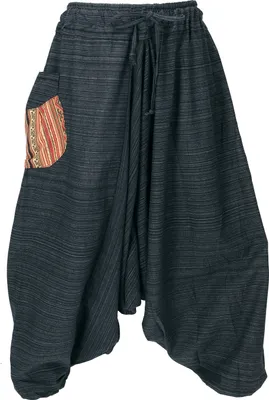 Produktbild von Yogahose, Pluderhose, Pumphose, Aladinhose, Wohlfühhose - Schwarz, Herren, Baumwolle, Hosen