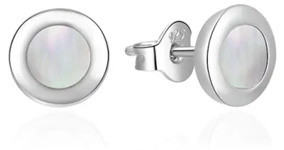 Produktbild von Zarte Silberohrringe Circle mit Perlmutt AGT-E217P