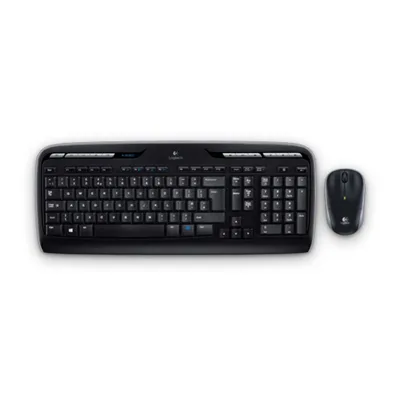 Produktbild von Logitech Wireless Combo MK330, Volle Größe (100%), Kabellos, USB, QWERTZ, Schwarz, Maus enthalten