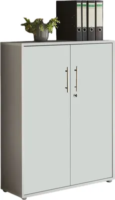 Produktbild von Aktenschrank TABOR niedrig in lichtgrau / weiß matt