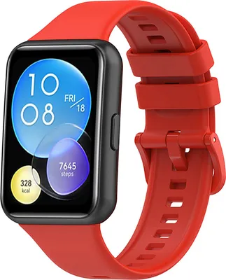 Produktbild von Strap-it Huawei Watch Fit 2 Silikonarmband (Rot)