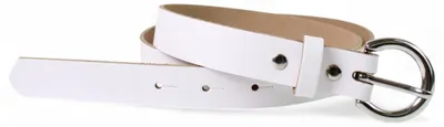 Produktbild von FRONHOFER schmaler Damen Ledergürtel 2,5 cm mit silberner Gürtelschnalle