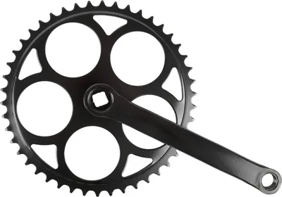 Produktbild von Kettennradgarnitur, 1-Gang, 170 mm Stahl-Kurbel, Stahl-Kettenblatt 46 Z., JIS, für Vierkantachse, schwarz