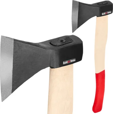 Produktbild von KOTARBAU Axt Geschmiedet 0.9 kg Gesamtlänge 488 mm mit Holz-Stiel Axt zum Holzspalten Spaltbeil Spalthammer Beil Holzhacken