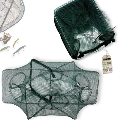 Obrázok produktu pre Rybárska sieť 58x22 cm, 6 otvorov, nylon a oceľ, so zipsom, pre rybolov