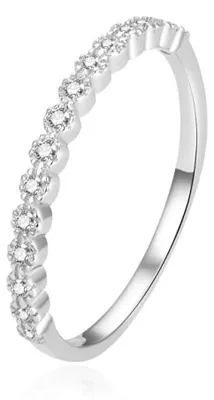 Produktbild von Feinsilberring mit AGG362 Zirkonen - Kreislauf: 52 mm