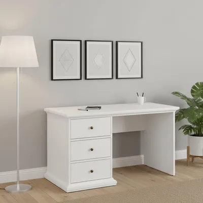 Produktbild von Schreibtisch - Weiß 61,6x130x73,9h cm