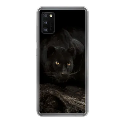 Produktbild von MuchoWow® Handyhülle Schutzhülle Hülle für Samsung Galaxy A41 Panther - Wald - Augen Silikon Softcase Handy Hülle - Mobiltelefon