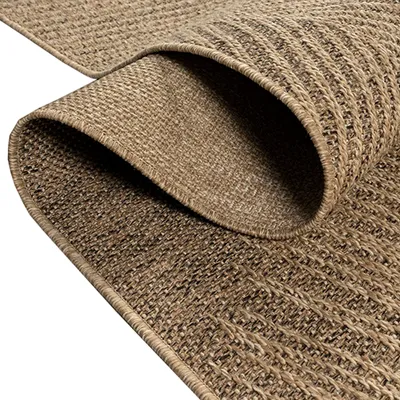 Produktbild von Hochwertiger In- und Outdoorteppich wetterfest im Blättermuster in Beige Braun Größe - 160 x 230 cm