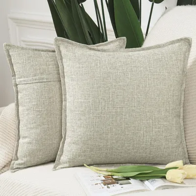 Produktbild von Kissenbezüge Polyester-Leinen Haferschleim 60x60 cm 2er Set