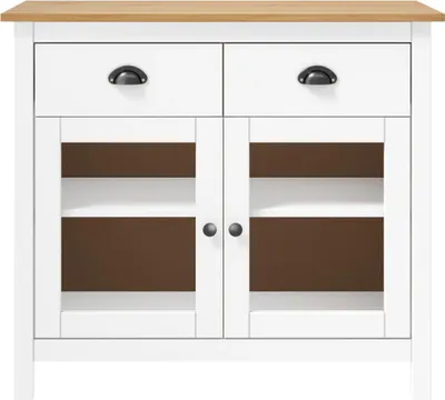 Obrázek produktu pro vidaXL Příborník Hill White 90x40x80 cm Borovicový masiv
