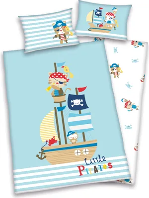 Produktbild von Renforcé-Bettwäsche Lara Little Pirates 100 x 135/60 x 40 cm Stand.-Var.