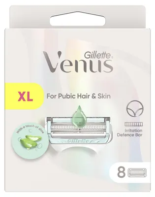 Immagine prodotto di Gillette Venus, per la depilazione intima di peli e pelle, 8 lame di ricambio per rasoio