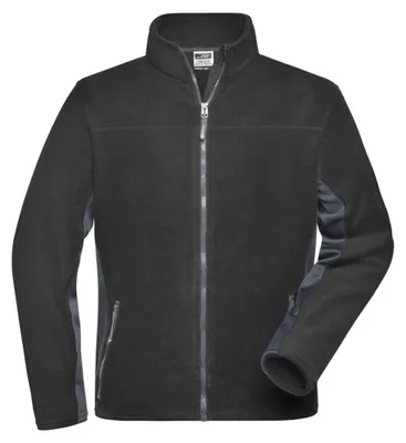 Produktbild von James and Nicholson - "Strong" Fleecejacke für Herren, Arbeit LT2789 (S) (Schwarz/Kohlen-Schwarz)