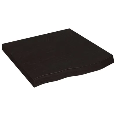 Produktbild von vidaXL Tischplatte Dunkelbraun 60x60x(2-6)cm Massivholz Eiche