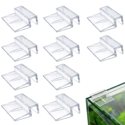 Aquarium Glasabdeckungs-Clip, 10 Stück, transparent, 6 mm