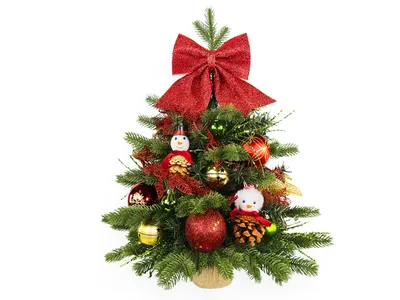 Produktbild von Dekorierter künstlicher Weihnachtsbaum SNOWBIRD II 60 cm mit LED-Beleuchtung IN FLOWER