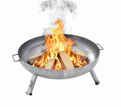 Produktbild von Feuerschale 64,5 cm Stahl, 9 kg tragbar, Feuerstelle Garten, Terrasse & Camping