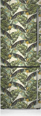 Produktbild von Aufkleber Kühlschrankmagnete Dekoration Kühlschrankfolie 60x190 cm - Tropische Blätter